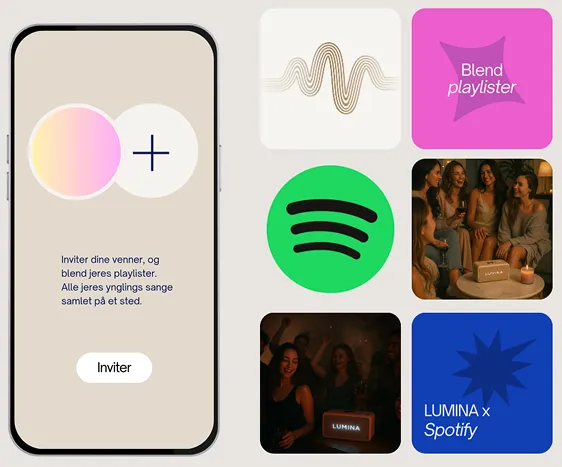 Lumina-appen: invitér venner og blend jeres playlister, også med Spotify